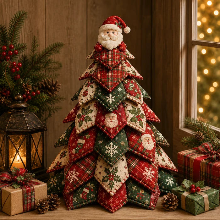 🔥LAST DAY 49% OFF - 🎄🧵DIY Quilted Christmas Tree Kit – Handmade Fabric Holiday Tabletop Tree Decor