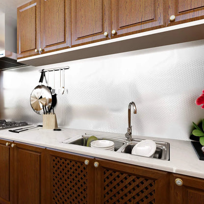 ✨Limited time 49% OFF-Stainless Steel Kitchen Oil-Proof Adhesive Wallpaper Roll