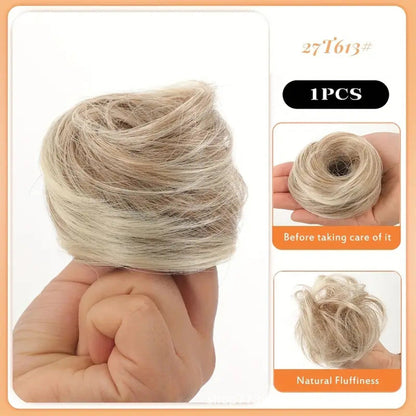🏆🔥✨ Synthetic Messy Bun Hair Piece for Women, Curly Updo Scrunchie Extension for Instant Volume and a High Crown 💖
