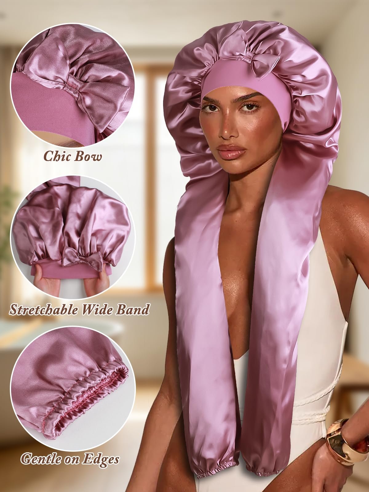 1+2 Satin Pantyhose Bonnet