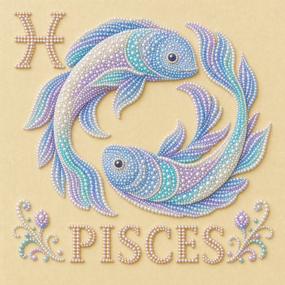 Zodiac Pearl Painting Kit – 12 Unique Signs✨