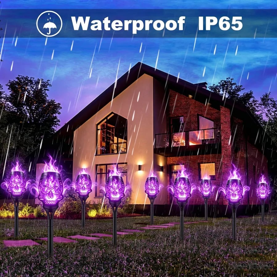 🔥Halloween Early Bird Special Sale 55% OFF💀Halloween Solar Skull Flame Lights🔥