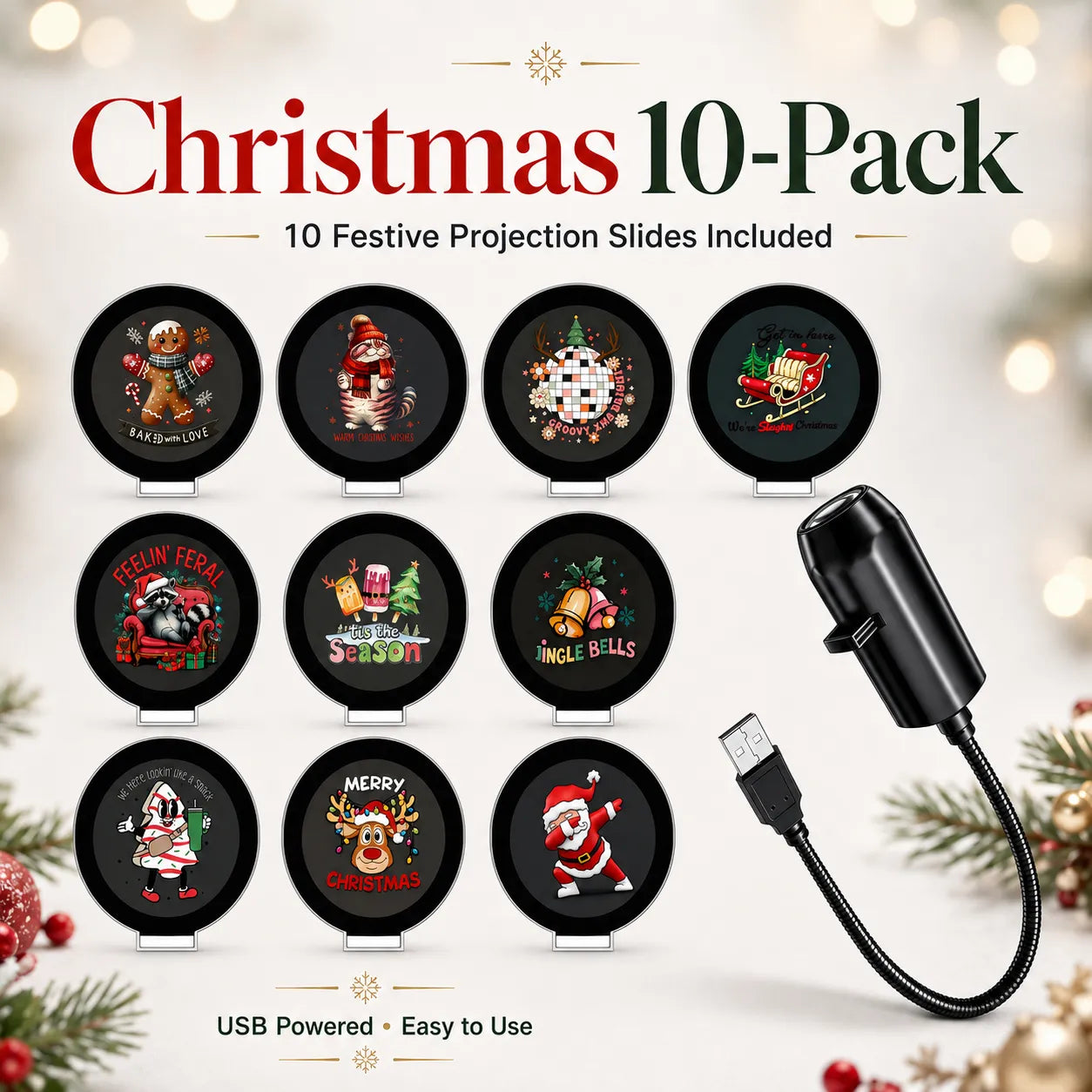 🎄👻✨60,000+ Sold — Plug & Play HD Holiday Projector for Christmas & Halloween Decor