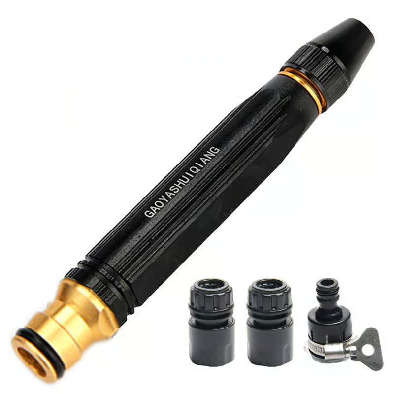 Heavy-Duty Metal Garden Hose Nozzle – 10x Water Pressure, Zero Leaks