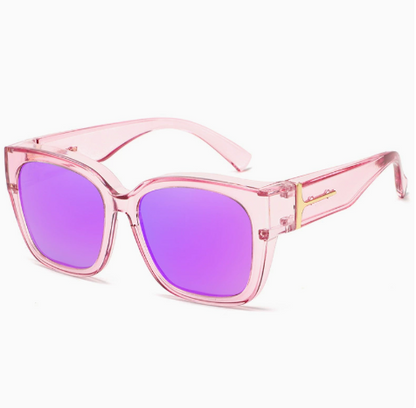 🕶️ Polarized Fit Over Sunglasses for Women – UV400 Protection Floral Frame Wear Over Prescription Glasses
