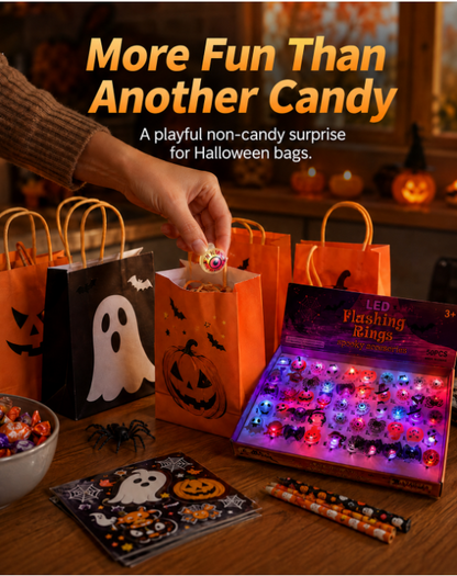 🎁LED Light Halloween Glowing Ring😍 - Set with 50pcs