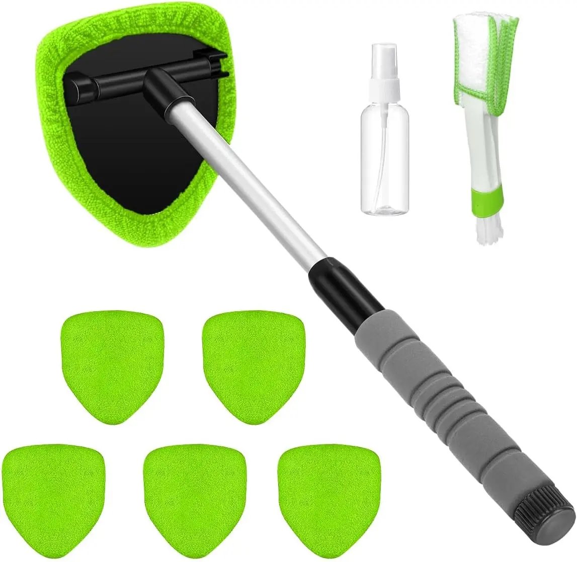 🔥Car Window Cleaner Kit Extendable Handle Windshield Cleaning Tool 🚗