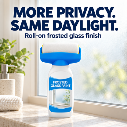 ✨ Roll-On Frosted Glass Paint – Easy DIY Privacy for Windows & Glass Doors