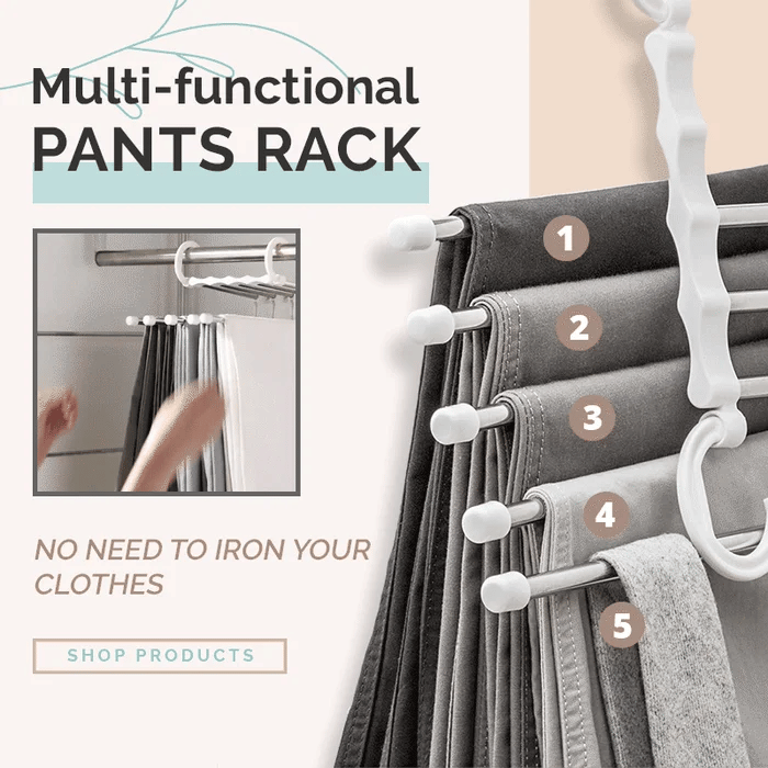 LAST DAY 49% OFF - Multi-functional Pants Rack🔥🔥🔥