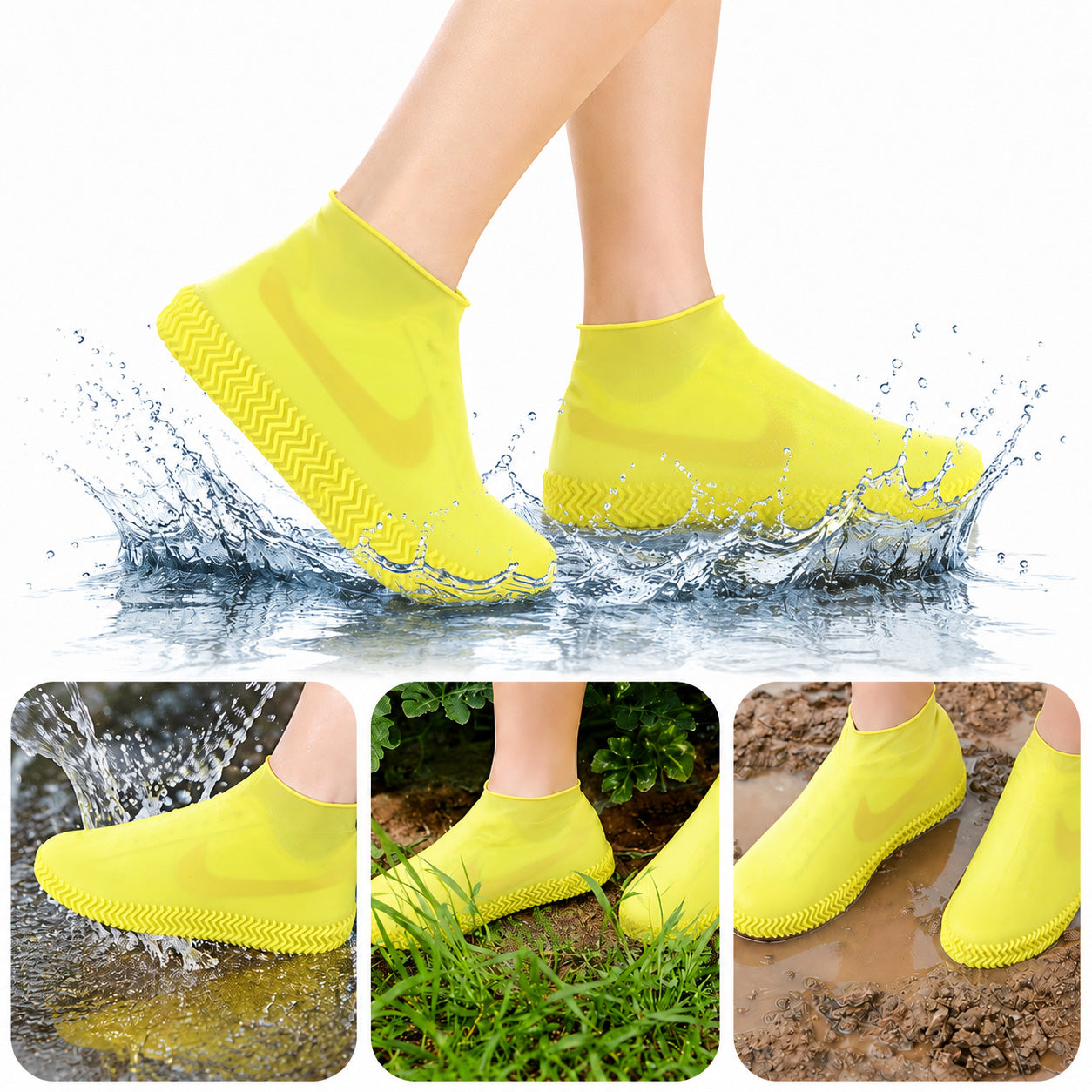 Pro-Grade Wear-Resistant Waterproof Shoe Covers (Reinforced Silicone)