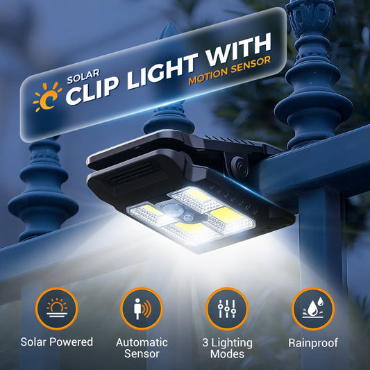 💡Outdoor Solar Clip Light with Motion Sensor