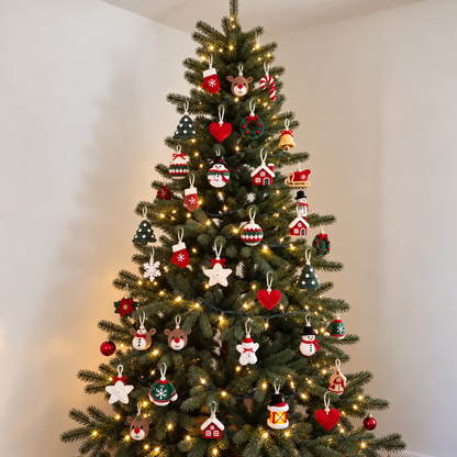 🎄 24-Day Crochet Christmas Advent Calendar – 24 Surprise DIY Ornament Kits to Make & Hang 🧶