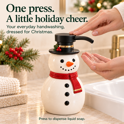 🎄 Christmas Cheer Ceramic Soap Dispenser – A Festive Touch for Your Sink ✨