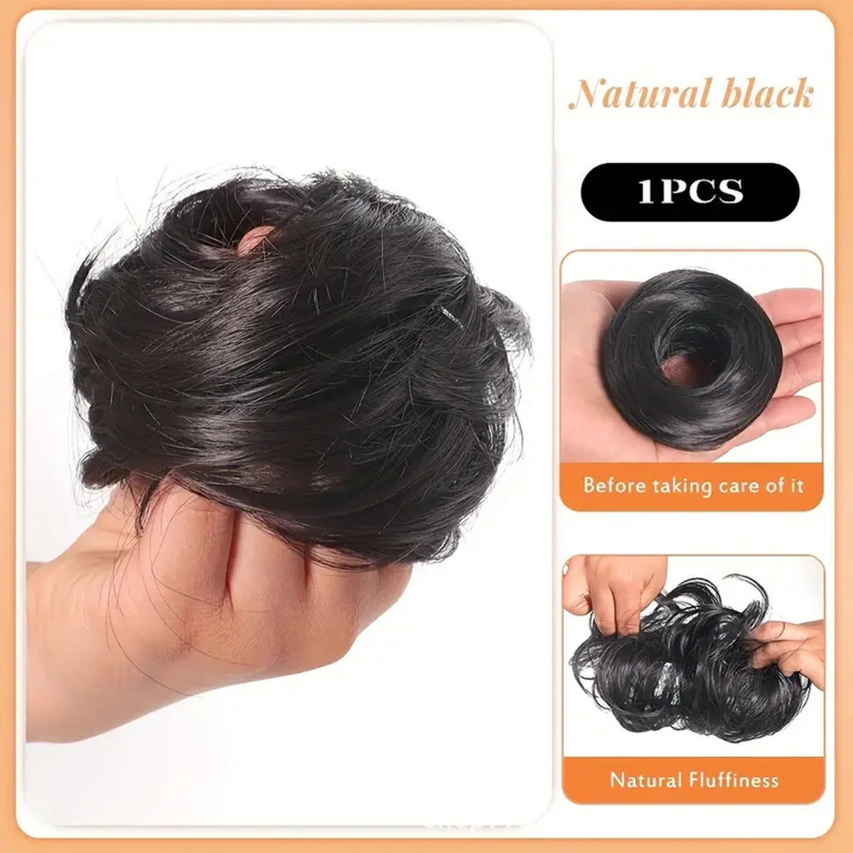 🏆🔥✨ Synthetic Messy Bun Hair Piece for Women, Curly Updo Scrunchie Extension for Instant Volume and a High Crown 💖