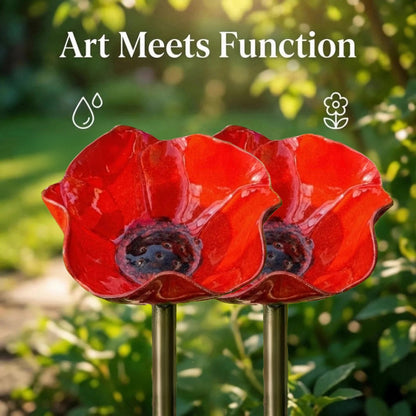 💖🎁Handmade Metal Flower Garden Stake🐦