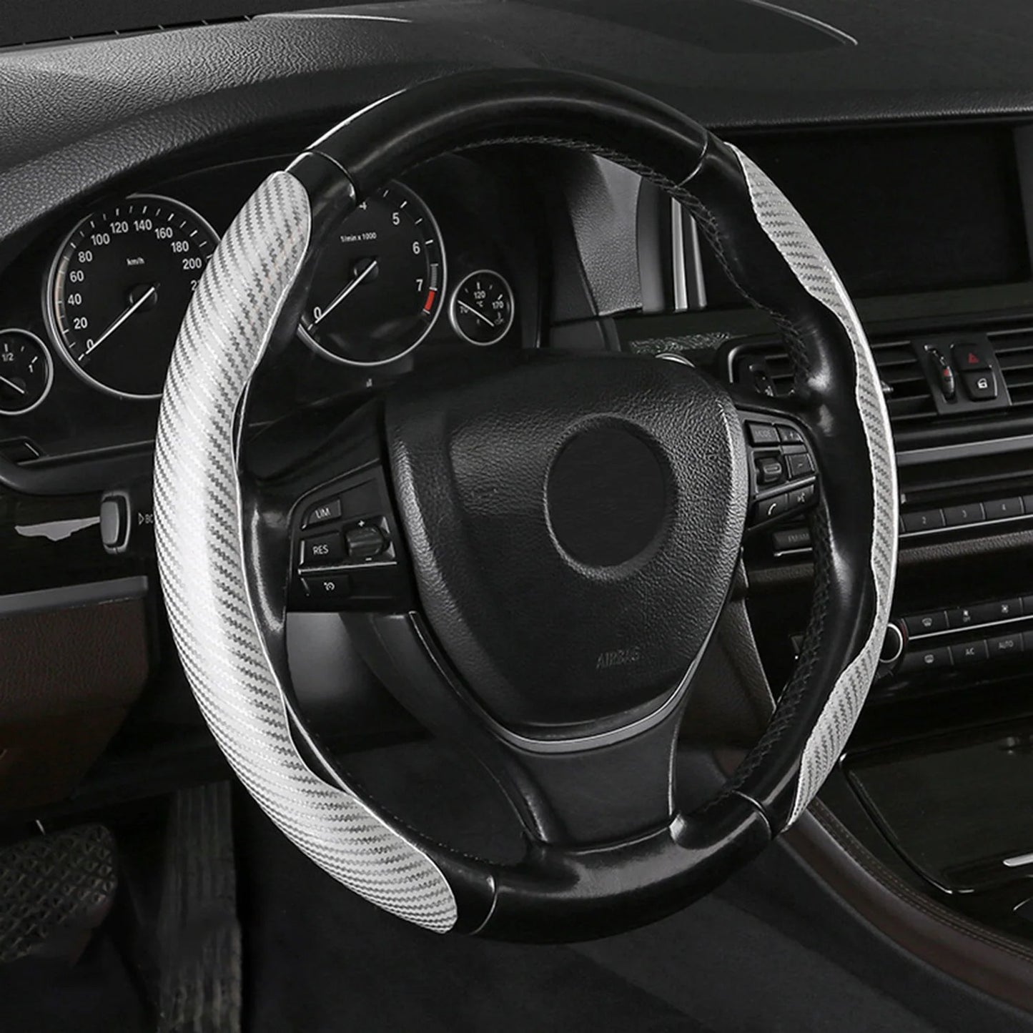 Non-Slip Half Cover Car Steering Wheel Protector | Easy Clip On Installation