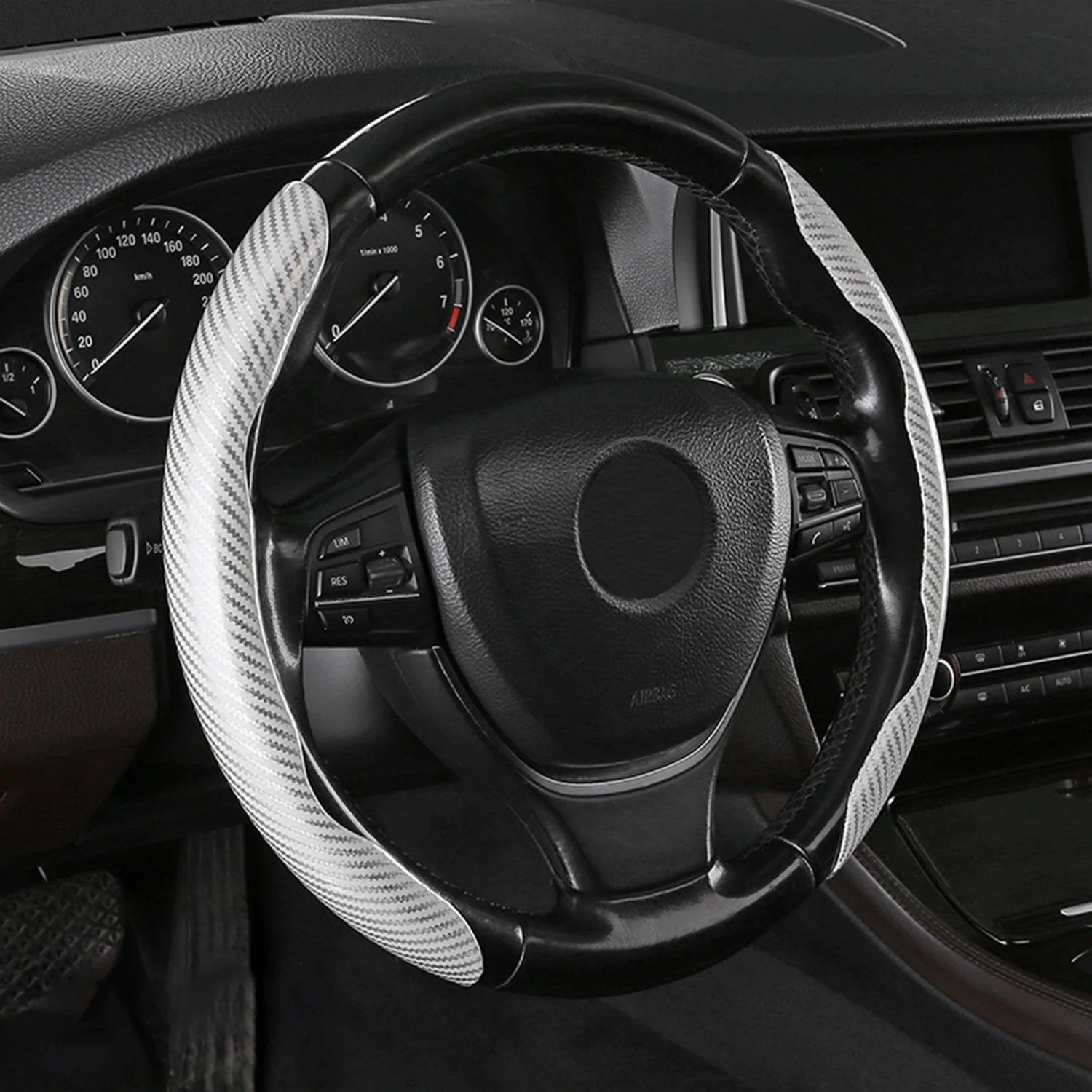 Non-Slip Half Cover Car Steering Wheel Protector | Easy Clip On Installation
