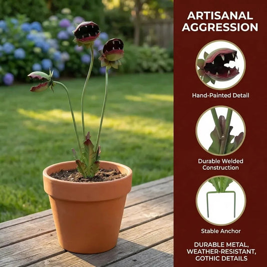 LAST DAY 50% OFF - Whimsical Metal Carnivorous Plant Garden Stake