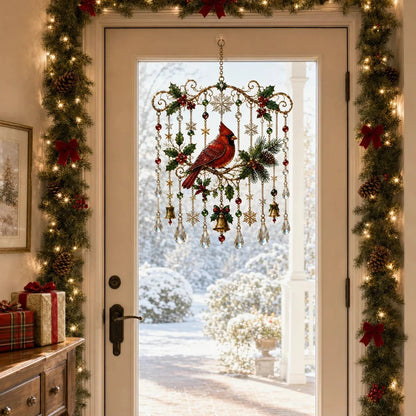 Christmas Stained Glass Window Hanging Suncatcher