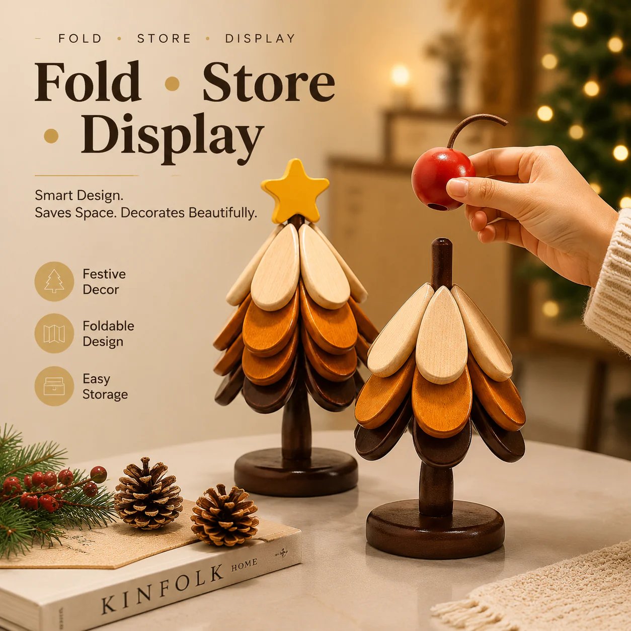 Wooden Tree Trivet – Cozy Table Decor & Heat Resistant Pot Holder