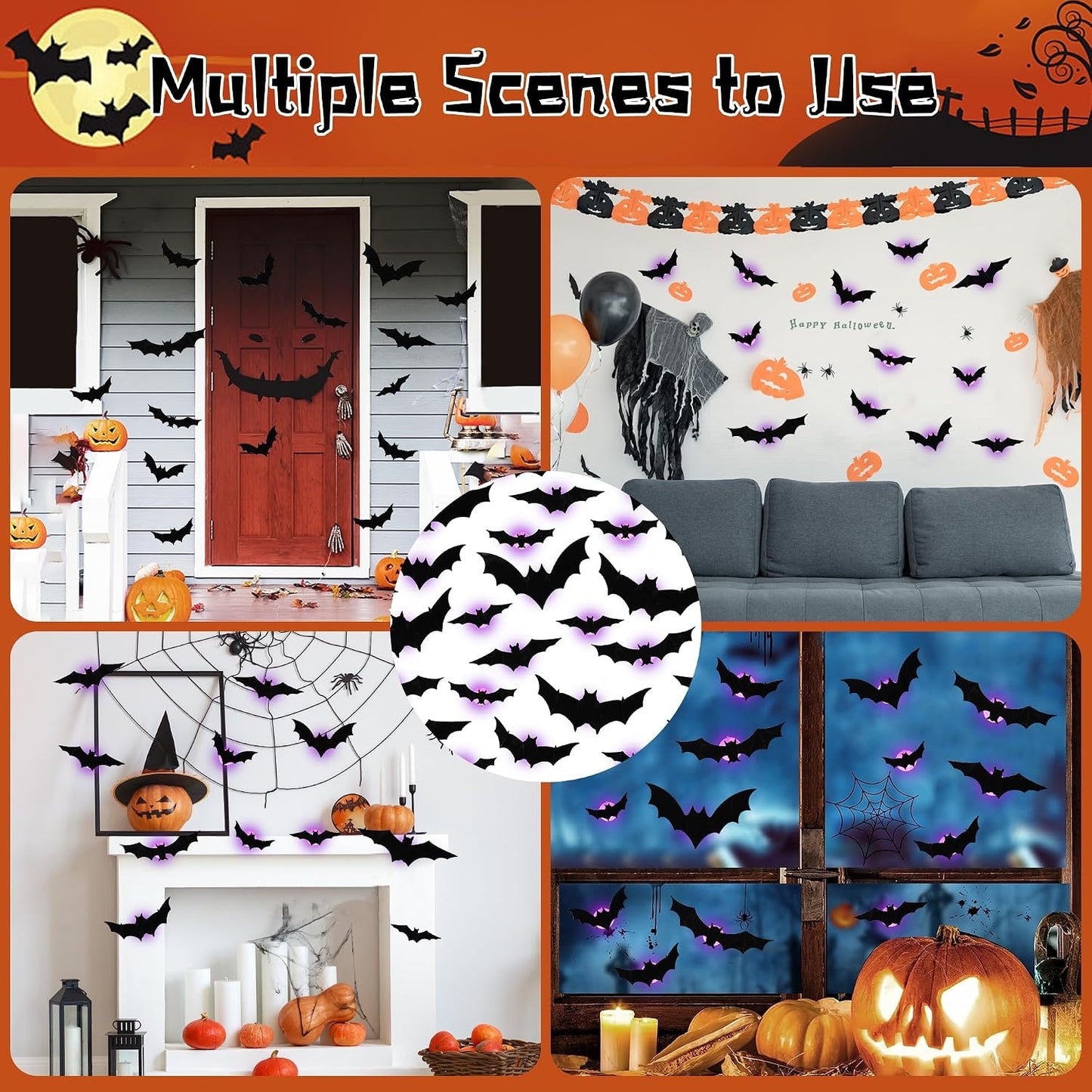 3D LED Bat Halloween Decorations – Create A Spooky Glow For Your Home