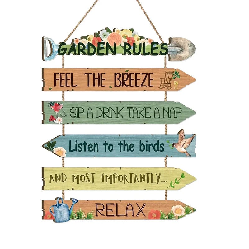 🏡⏰Last Day 60% OFF-Rustic Wooden Garden Hanging Sign Wall Decor Plaque
