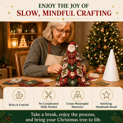 🔥LAST DAY 49% OFF - 🎄🧵DIY Quilted Christmas Tree Kit – Handmade Fabric Holiday Tabletop Tree Decor