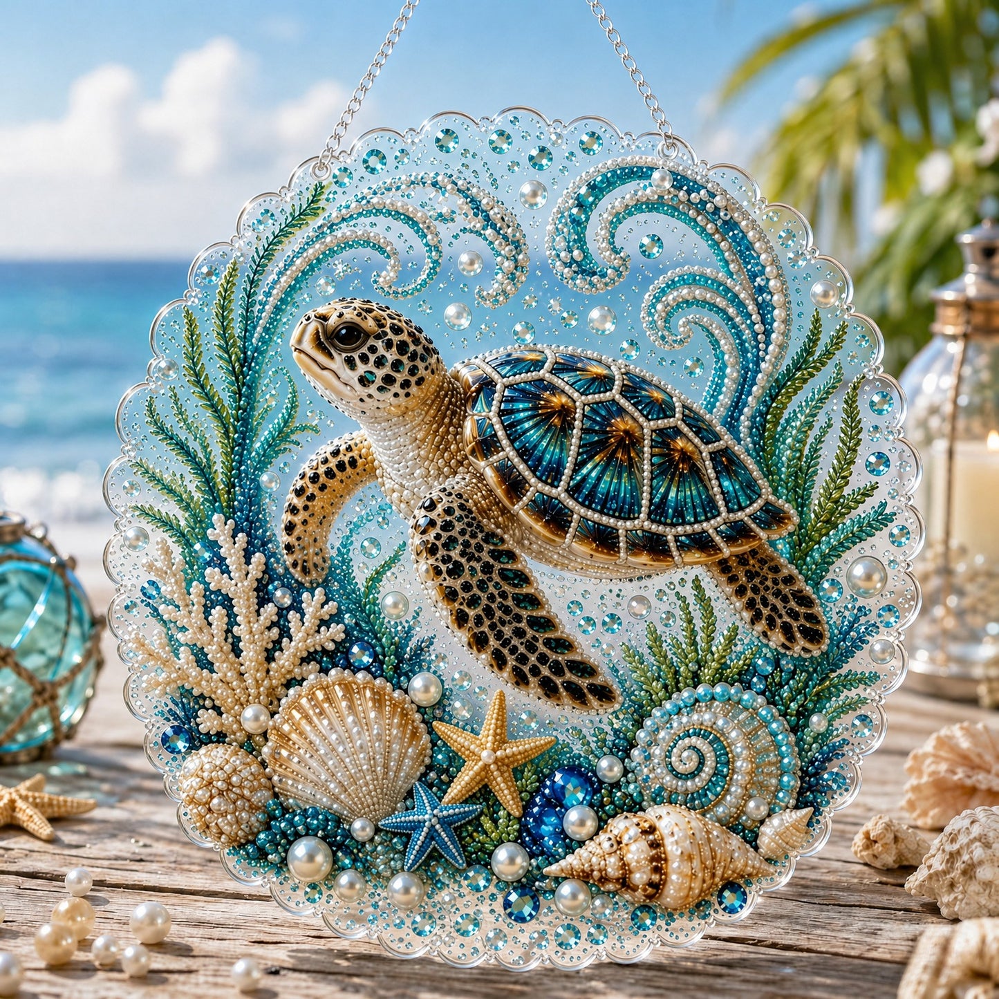 🔥 Last Day 49% OFF - 🌊✨Ocean Pearl Art DIY Hanging Ornament Kit