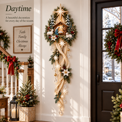🌟 Nativity Starfall Wall Light – A Meaningful Christmas Glow