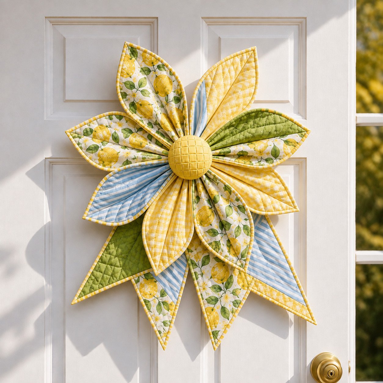 🎀 DIY Oversized Quilted Bow Sewing Kit – 23–25 in Seasonal Door Décor
