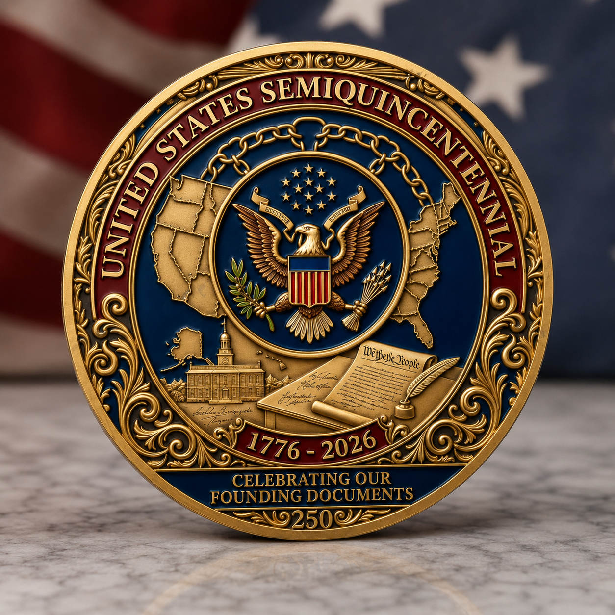 America 250th Anniversary Commemorative Coin