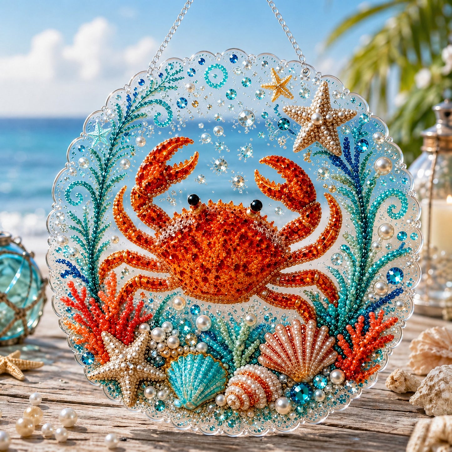 🔥 Last Day 49% OFF - 🌊✨Ocean Pearl Art DIY Hanging Ornament Kit