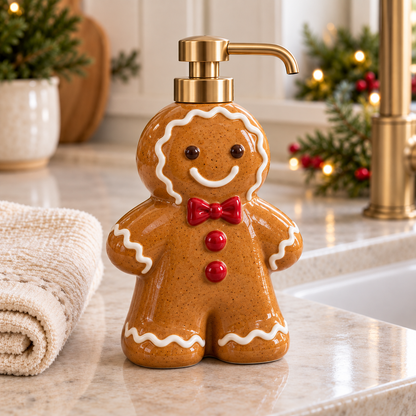 🎄 Christmas Cheer Ceramic Soap Dispenser – A Festive Touch for Your Sink ✨