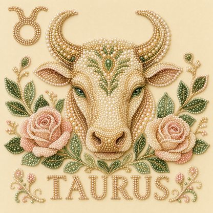 Zodiac Pearl Painting Kit – 12 Unique Signs✨