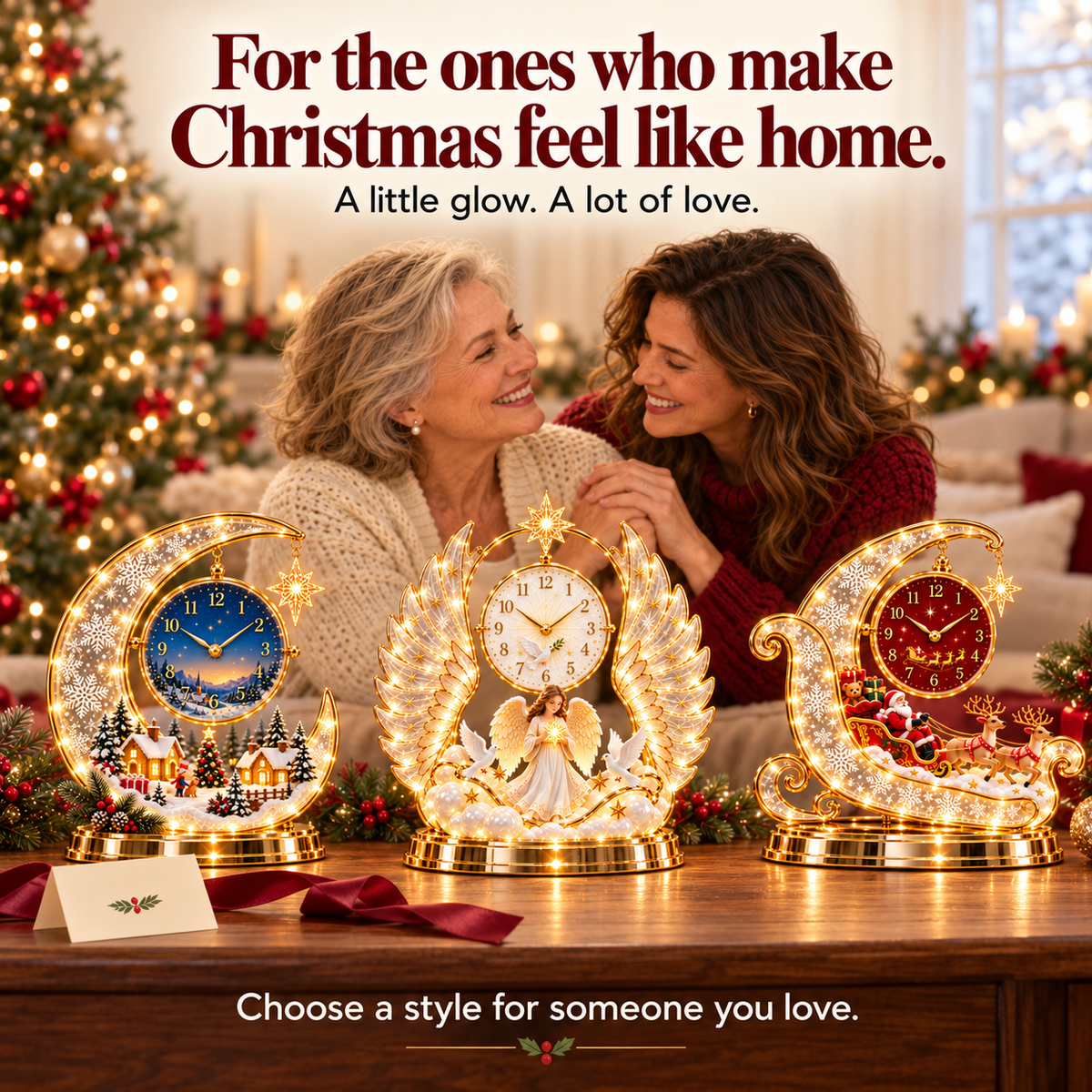 🎄 Christmas Wonder Lighted Tabletop Clock – Bring the Magic of Christmas Home ✨