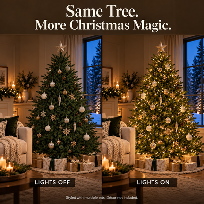 9.8 ft (3 m) – 100 LEDs-🌲Christmas Glow LED String Lights – With Storage Reel