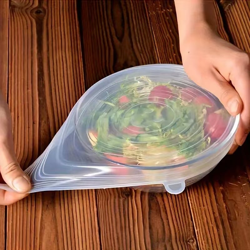 Silicone Stretch Lids, Reusable Airtight Food Covers for Food Storage