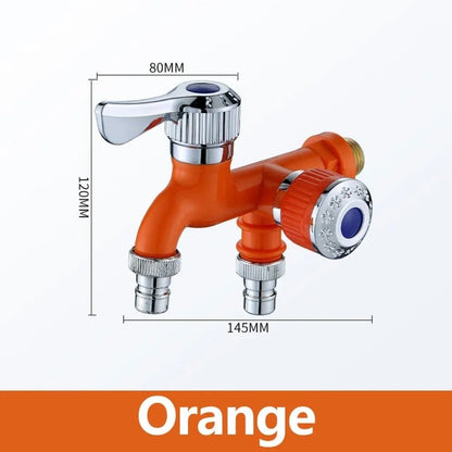 🔥😍✨Buy 1 Get 1 Free✨ - 🚰Dual Outlet Washing Machine Plastic Faucet, 1 In 2 Out Water Plastic Tap