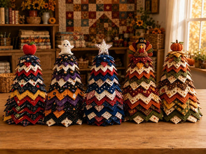🔥 🎄Americana Christmas Tree Quilt Kit – Easy Layered Fabric Holiday Décor for Quilting Lovers