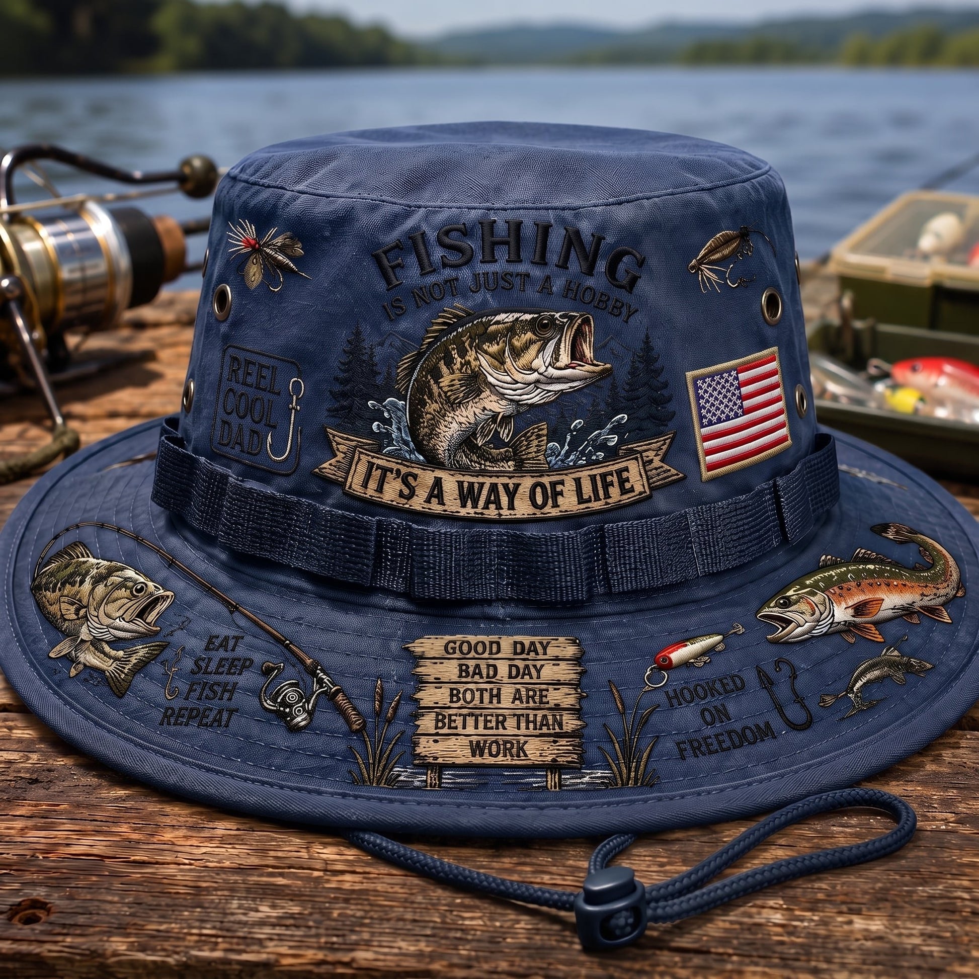 🔥Last Day 49% OFF -🎣 Fishing Is a Way of Life Boonie Hat