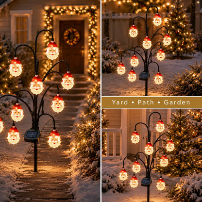 ⏳ Last day 50% OFF– 🎄Solar Santa Stake Lights 5 Styles Outdoor Yard Decor