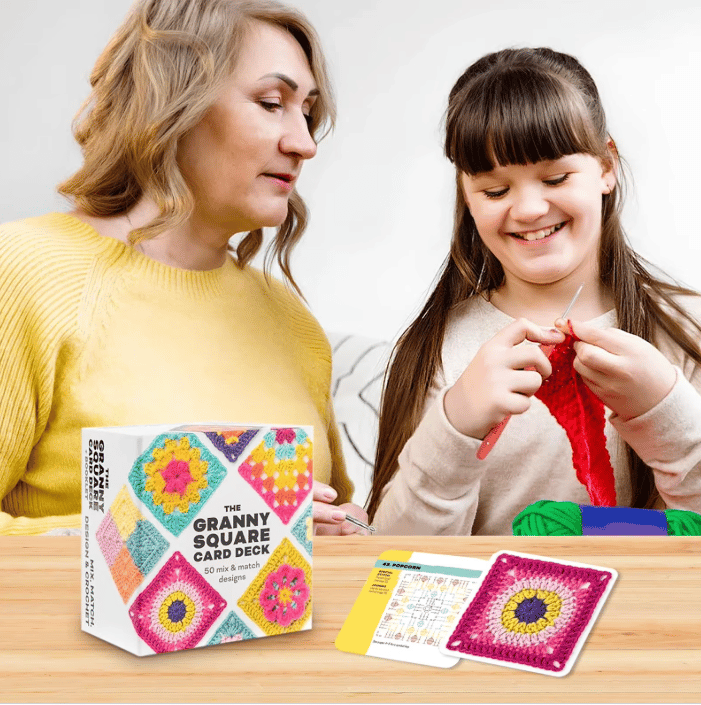🧶✨The Granny Square Card Deck  – 50 Crochet Patterns