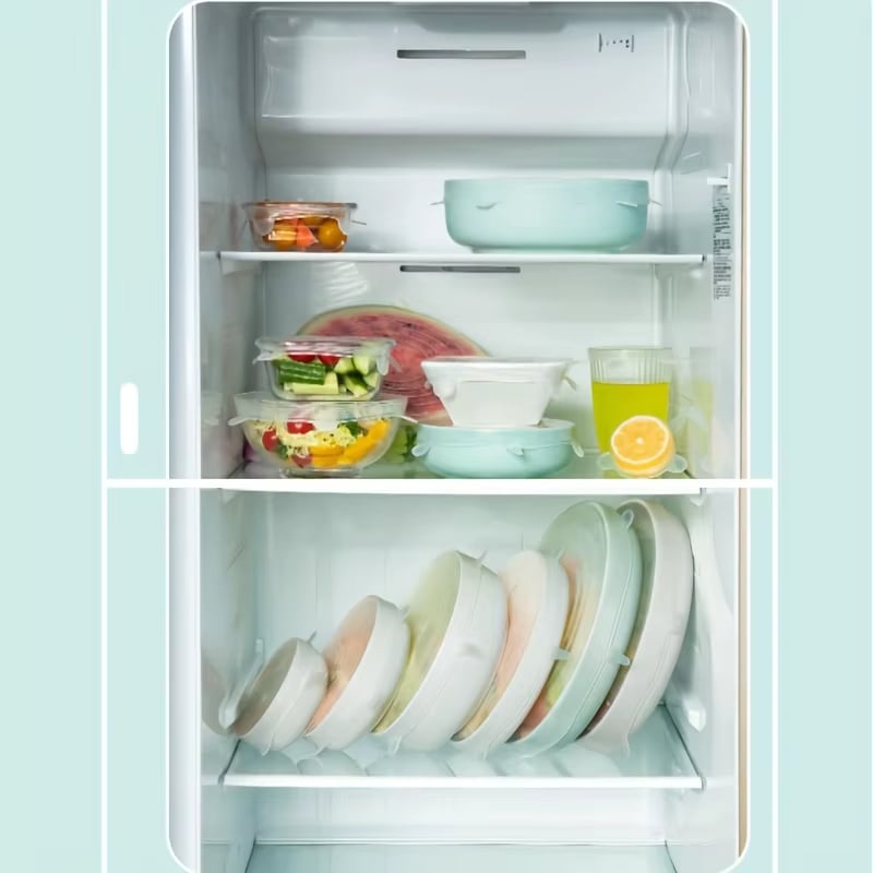Silicone Stretch Lids, Reusable Airtight Food Covers for Food Storage