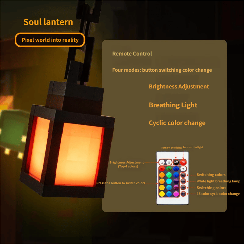 🎉☀️🏮Pixel-style gaming wall lamp with remote-controlled color-changing LED🎮