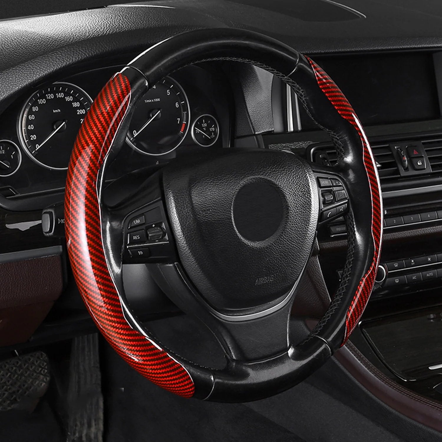 Non-Slip Half Cover Car Steering Wheel Protector | Easy Clip On Installation