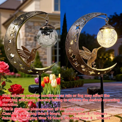 🌙 Flash Sale-60% Off✨Hummingbird Moon Solar Garden Stake Light