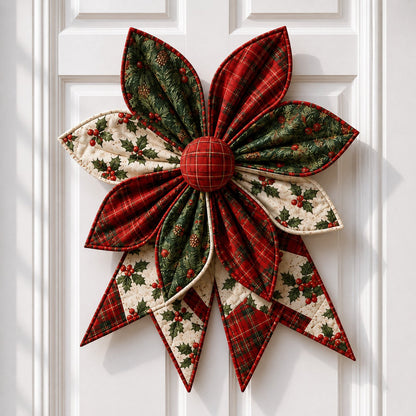 🎀 DIY Oversized Quilted Bow Sewing Kit – 23–25 in Seasonal Door Décor