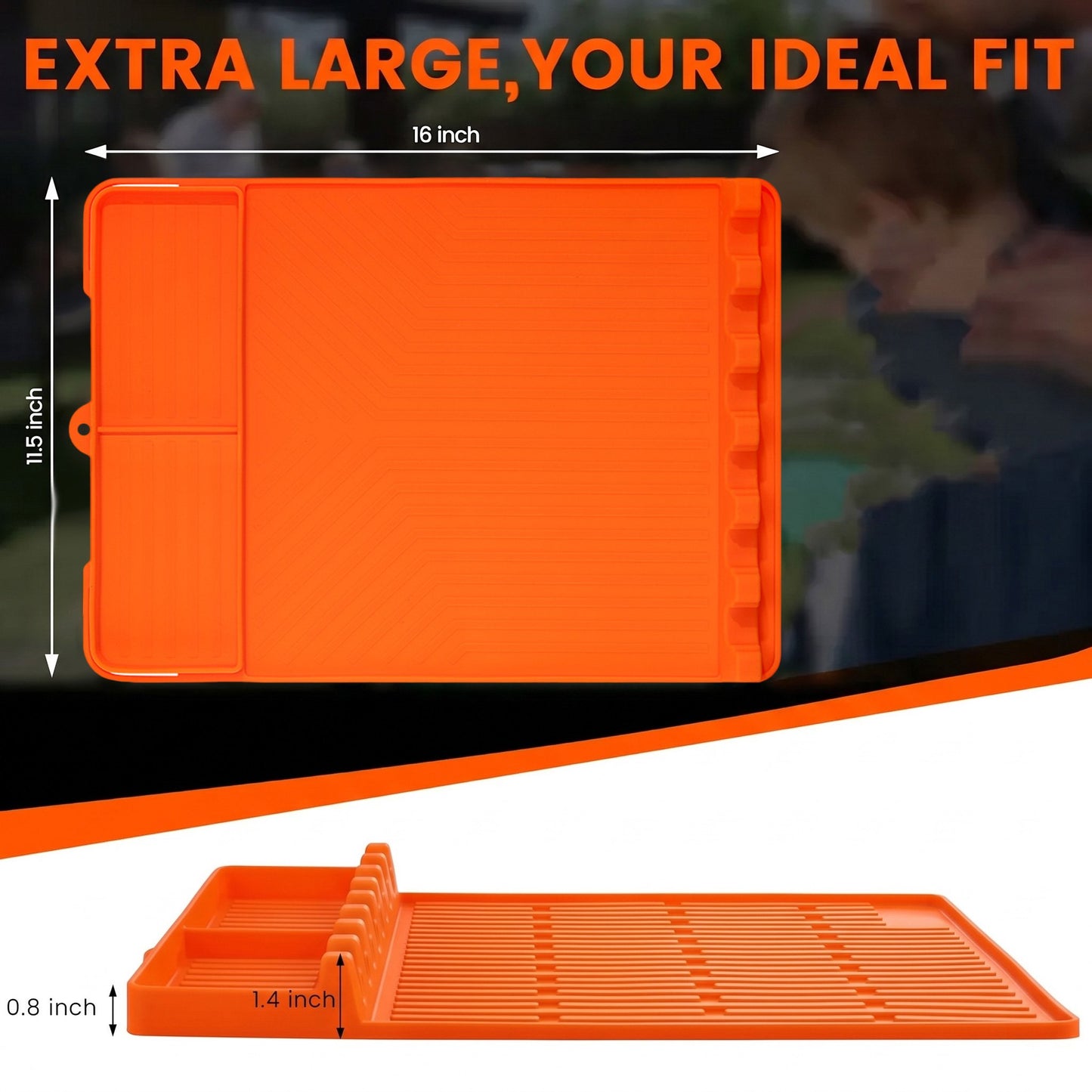 🔥Last Day 49% OFF -🍖Silicone BBQ Side Shelf Mat — Keep Tools Clean & Close