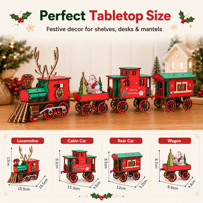 🔥LAST DAY 50% OFF – 🎅🎄DIY Christmas Wooden Train Set 3D Assembly Puzzle Kit(📦Buy 2 Free Shipping)