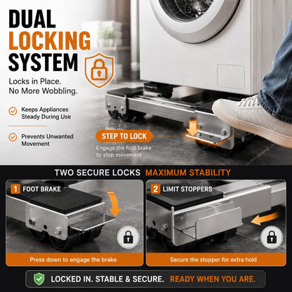 🔥2-Pack Adjustable Telescopic Heavy Duty Metal Frame Appliance Moving Dolly